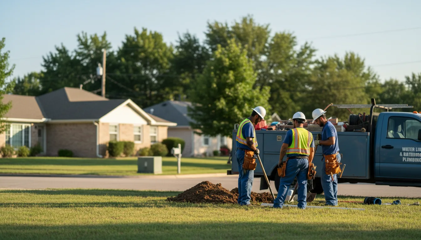 Residential water line and bathroom plumbing service in Lakewood, OH